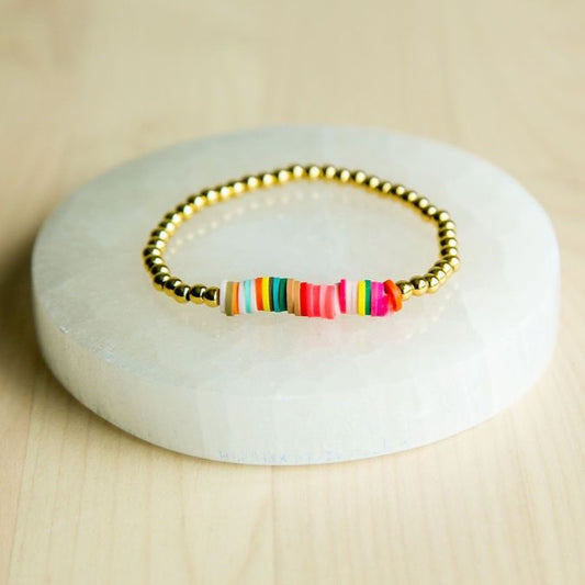 Liv Bracelet Gold/ Neon Mix